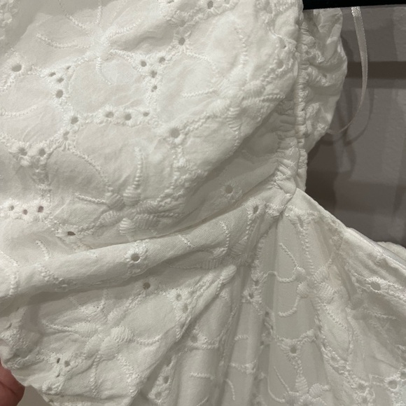 Altar'd State White Smocked Eyelet Dress - Picture 3 of 8